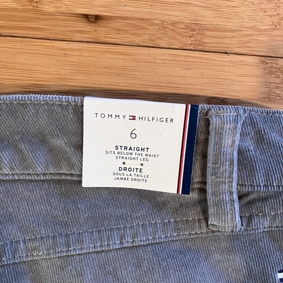 NWT Tommy Hilfiger Straight leg grey corduroy size 6 - Picture 5 of 5